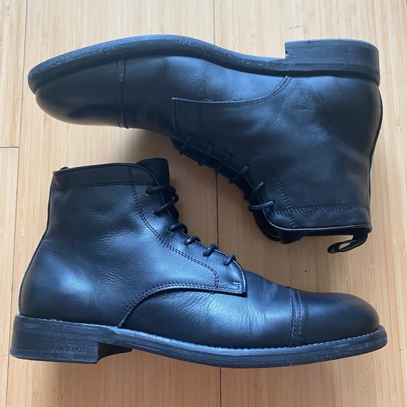 All Saints Other - Allsaints Harland Cap Toe Leather boots black size 8 only worn twice retail $279